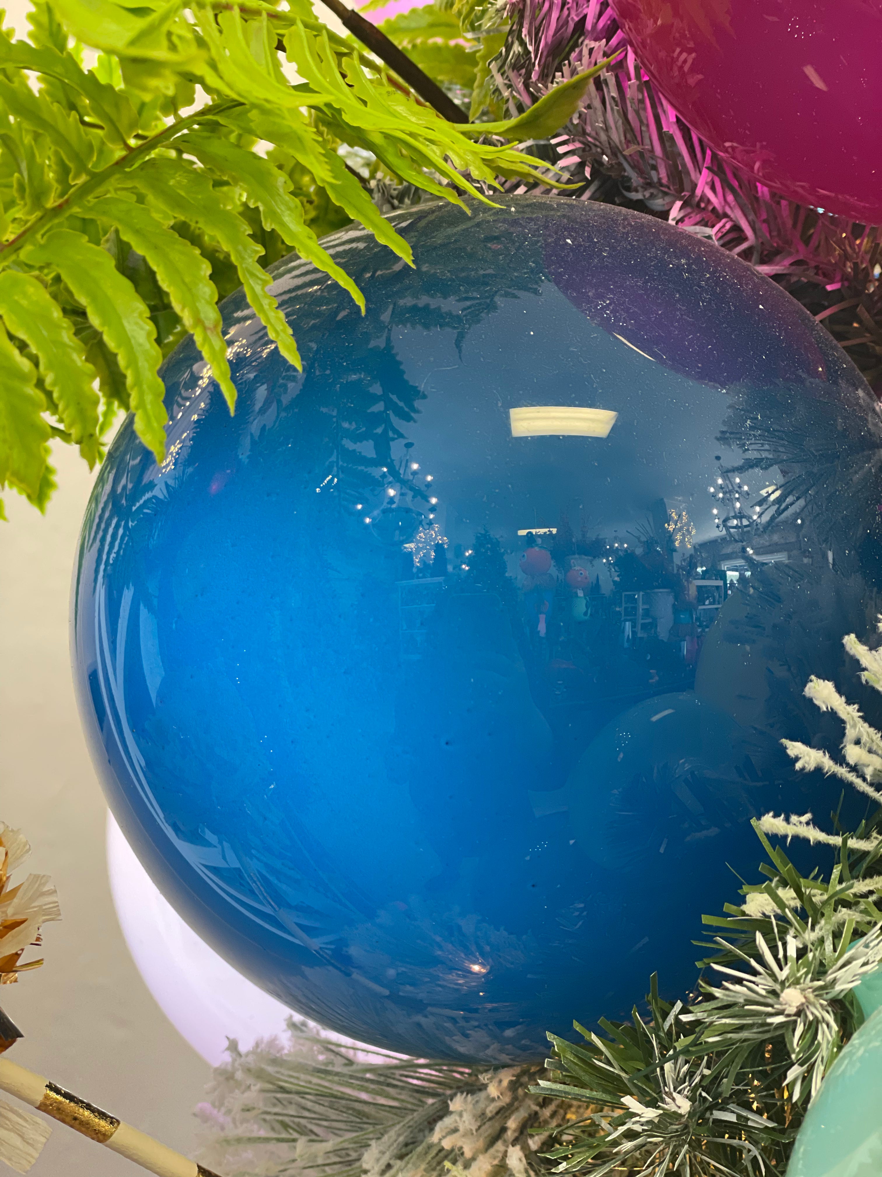 Dark Blue Winward Glass Bubblegum Ornament