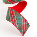 Green/Red/White Diagonal, Fused Red Back Ribbon