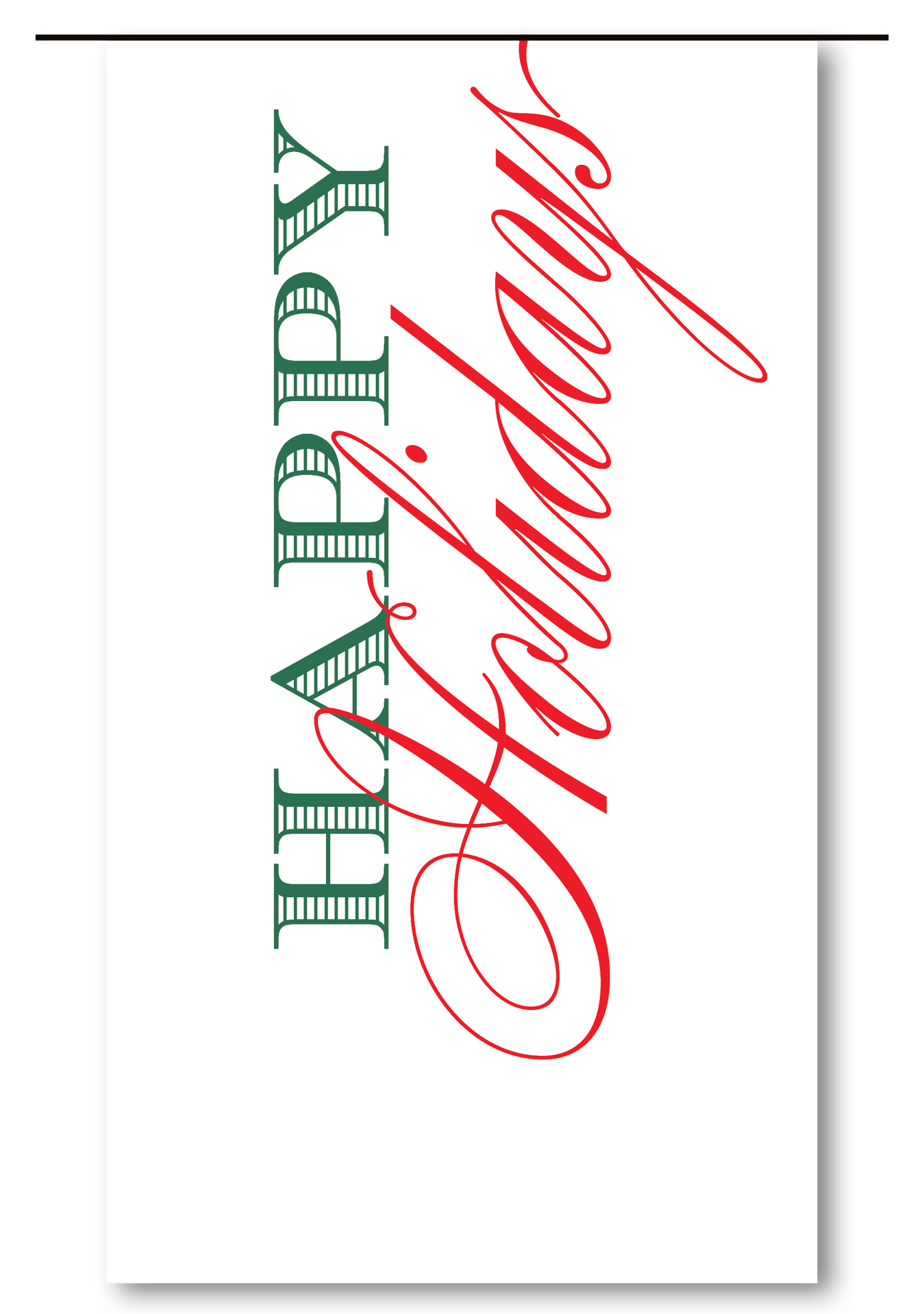Happy Holidays Block & Script Wine Bags, Set of 10