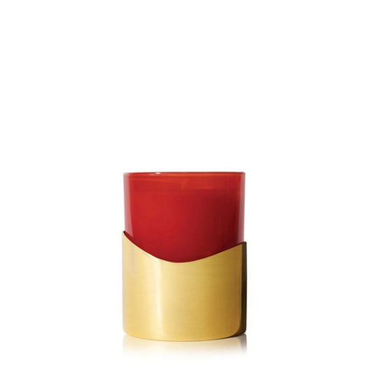 Simmered Cider Candle with Gold Sleeve, Harvest Red